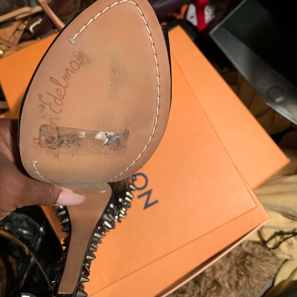 Authentic Studded with Crystal heels ,Brand new - Picture 3 of 4